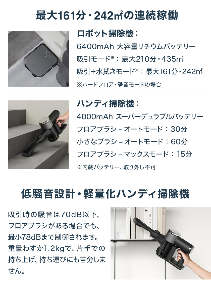 【ポイント10倍 3/25まで】 ロボット 掃除機 水拭き両用 8700pa DEEBOT X2 COMBO エコバックス ECOVACS お掃除ロボ 掃除機 自動掃除機 薄型モデル 回転式 | ECOVACS | 16