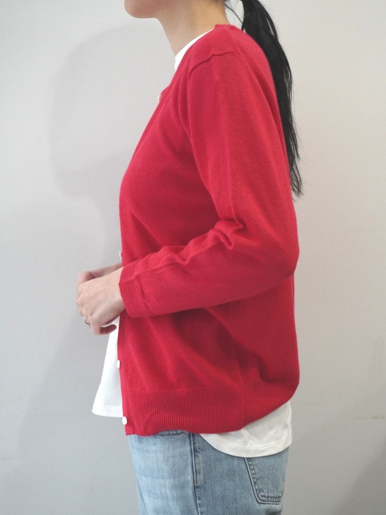 未使用 Mao madeリネン コットン 薄手カーディガン 麻 綿 マオメイド mao made(マオメイド)＊やわらかコットンバックスリットAライン
