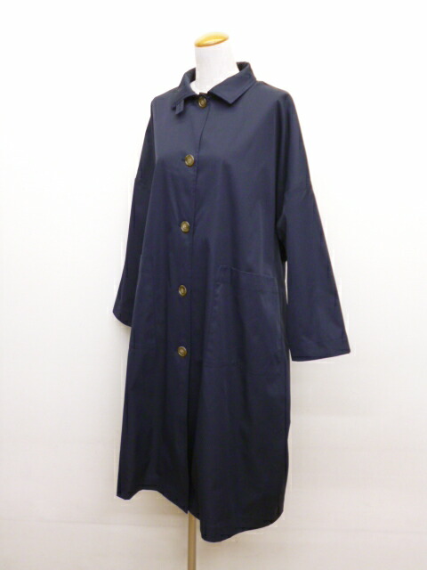 ¥20680 【マオメイド ヴィンテージ ツイルオーバー ステンカラー コート】 mao made（マオメイド） コート ロング ステンカラー スプリング