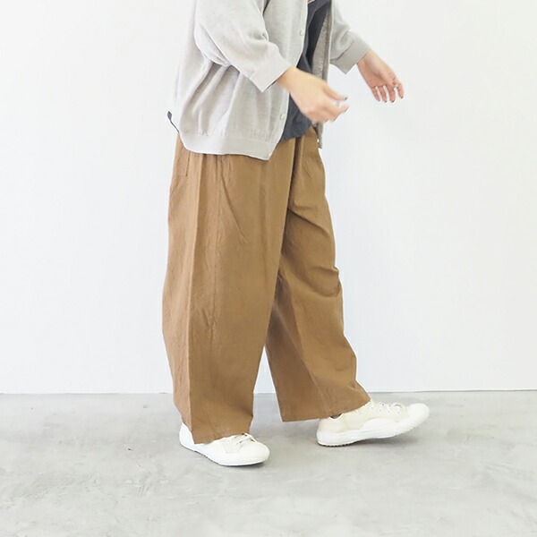 NARU（ナル） パンツ ワイド イージーパンツ シーチング ハンド