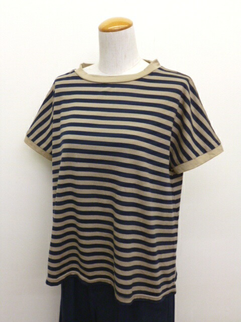 SALE！ナル NARU フレンチスリーブTシャツ ボーダー 40 2天竺BD ミナミシャツ レディース 649036 NARU｜フレンチスリーブTシャツ ボーダー 40/2天竺BD ミナミ