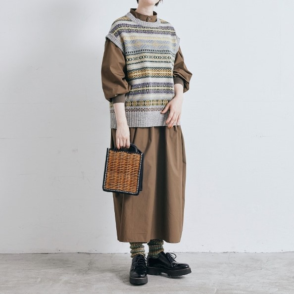 日本製【KAPITAL】ノルディック柄ニットベスト　クルーネック　1 日本製【KAPITAL】ノルディック柄ニットベスト クルーネック 1 日本製