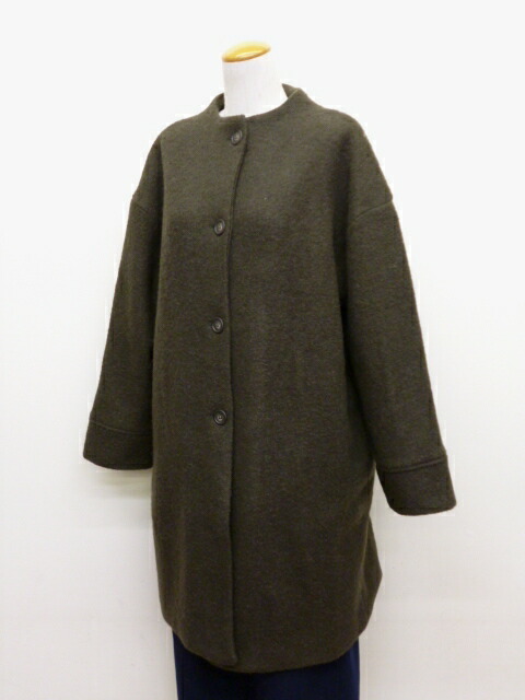 mao made（マオメイド） コート ロング ミドル 丈 モックネック ボトル