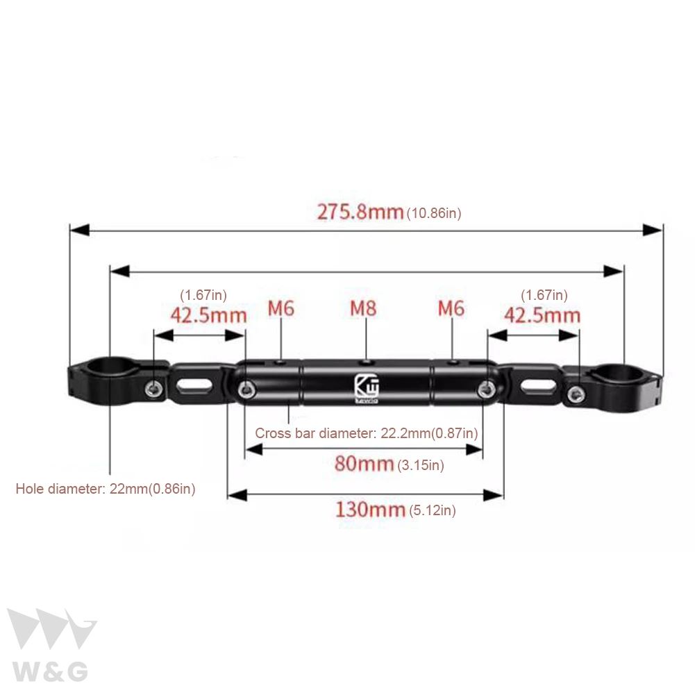 汎用ハンドルバーサポート22mmアルミニウムクロスバー延長調整可能補強レバー バイクパーツ 部品 互換品 カスタム アクセサリー｜ectmmstore｜02