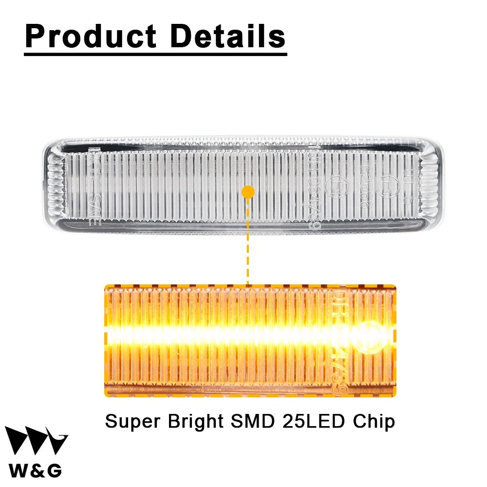 BMW 5 シリーズ E39 LED サイド マーカー ライト 95-2004ターン シグナル ランプ 63148360589 カスタムパーツ カー｜ectmmstore｜02