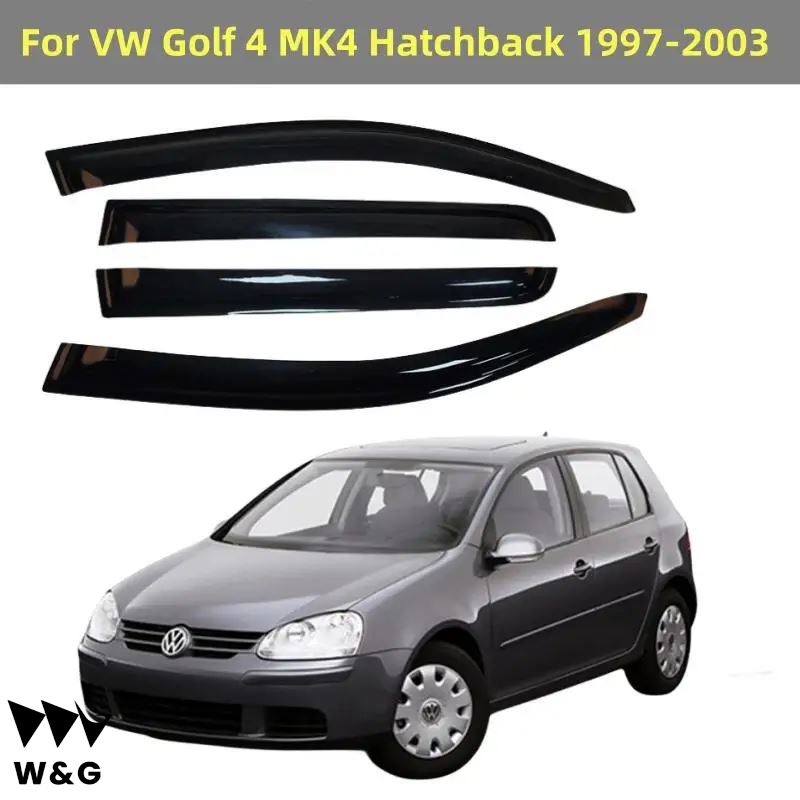 VW ゴルフ 4 MK4 ハッチバック 1997-2003 スタイリング アクセサリー ウィンドウ バイザー ディフレクター ウェザー シールド レ｜ectmmstore｜02