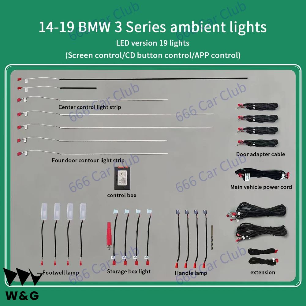 LED 包囲ライト BMW 3/4 シリーズ F30 F31 F32 インナー中央制御器械スピーカー カバー シンフォニー装飾ランプ｜ectmmstore｜03
