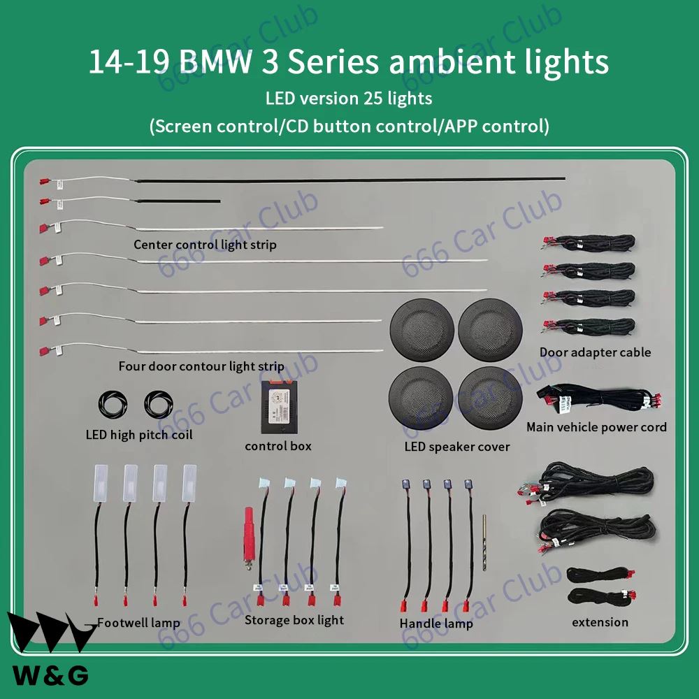 LED 包囲ライト BMW 3/4 シリーズ F30 F31 F32 インナー中央制御器械スピーカー カバー シンフォニー装飾ランプ｜ectmmstore｜04