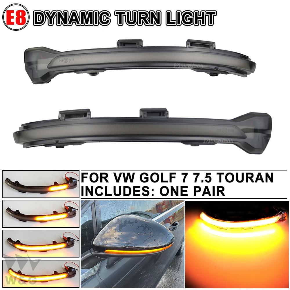 VW フォルクスワーゲン ゴルフ 7 VII MK7 MK7.5 GTI R GTD TOURAN ジェッタ MK7 ダイナミック方向指示灯 LED｜ectmmstore｜02