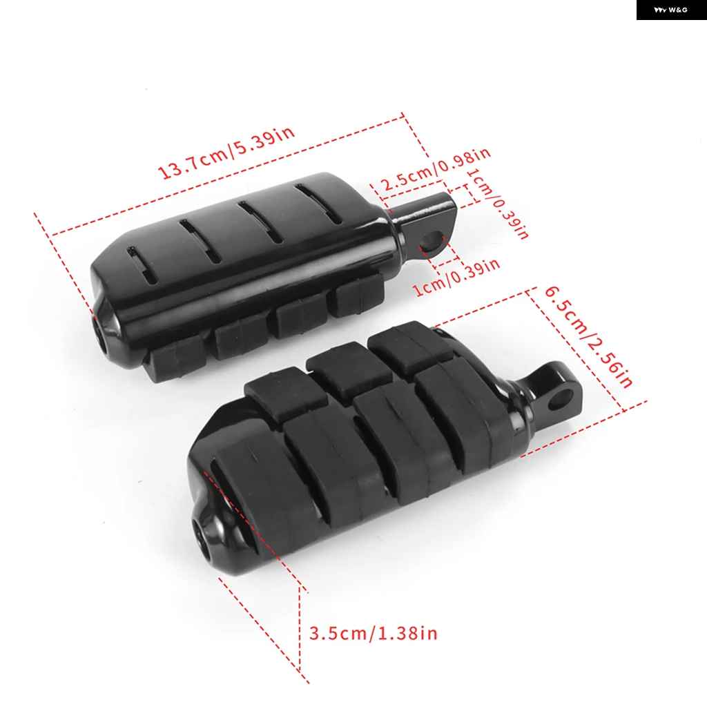 並行輸入品 オートバイ バイク 汎用 フットペグ 10MM穴 フロント/リア フットレスト ペダル オス マウント ハーレー スポーツスター XL883 ツーリング FLの画像