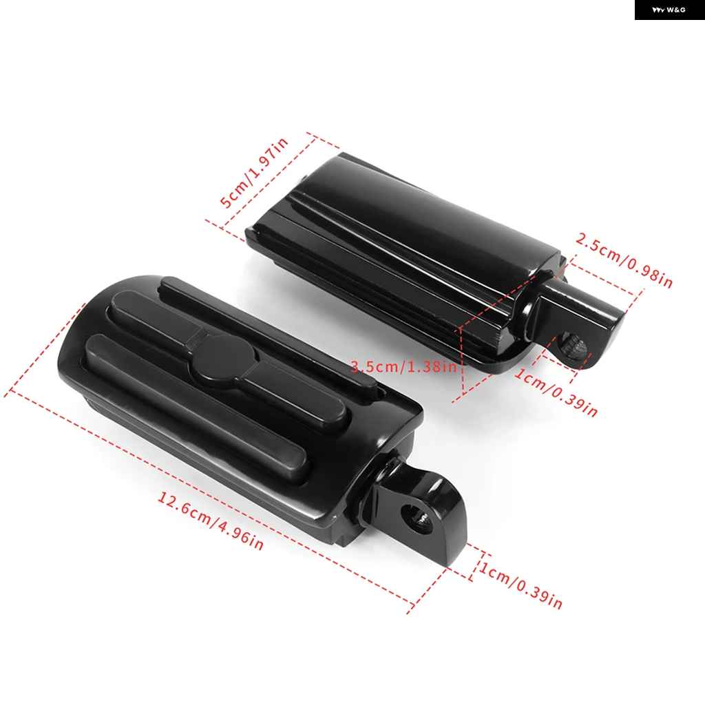 並行輸入品 オートバイ バイク 汎用 フットペグ 10MM穴 フロント/リア フットレスト ペダル オス マウント ハーレー スポーツスター XL883 ツーリング FLの画像