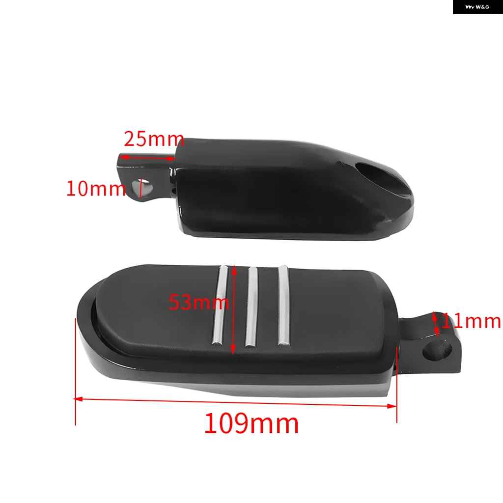 並行輸入品 オートバイ バイク 汎用 フットペグ 10MM穴 フロント/リア フットレスト ペダル オス マウント ハーレー スポーツスター XL883 ツーリング FLの画像