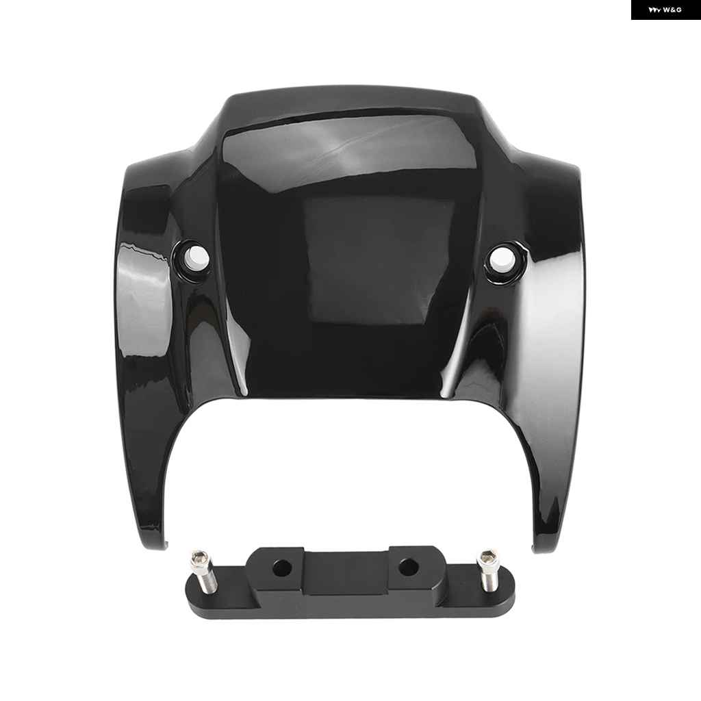 並行輸入品 オートバイ バイク フロント ヘッドライト ヘッドランプ フェアリング カバー グロス ブラック ABS プラスチック ハーレー V-ROD V ROD ナイの画像