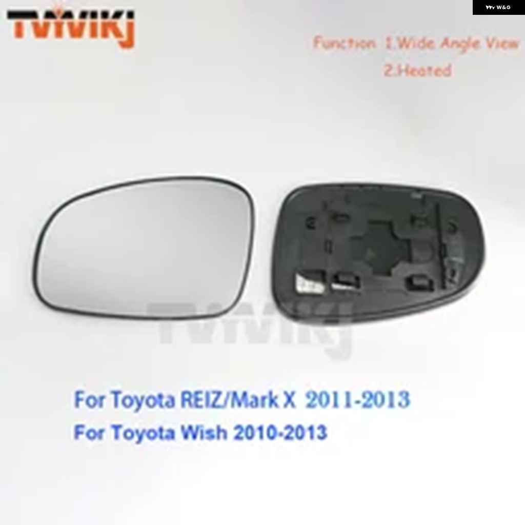 並行輸入品 サイド バックミラー ガラスレンズ トヨタ レイツ ウィッシュ 2010-2013 広角ビュー アンチグレア マークXの画像