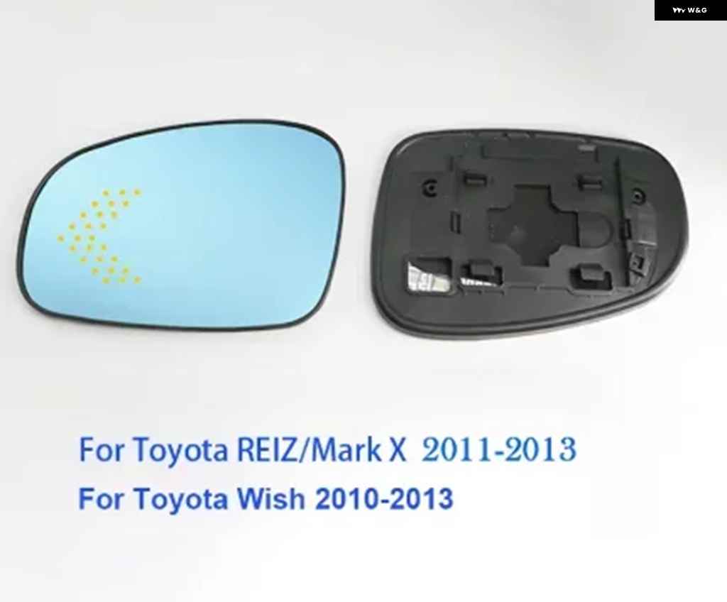 並行輸入品 サイド バックミラー ガラスレンズ トヨタ レイツ ウィッシュ 2010-2013 広角ビュー アンチグレア マークXの画像