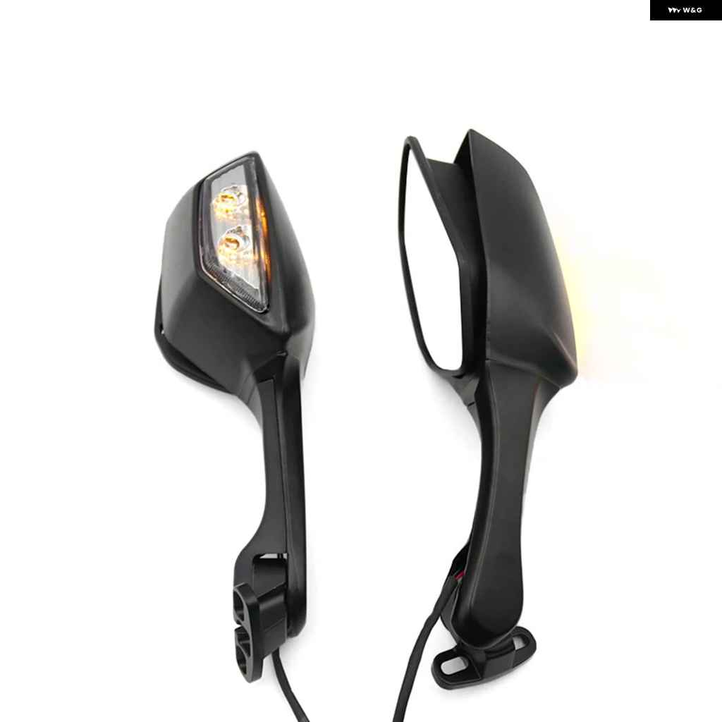 並行輸入品 LED ウィンカーライト 付き バックミラー サイドミラー ヤマハ R3 R6 R25 ホンダ R 300R 500R 600RRの画像