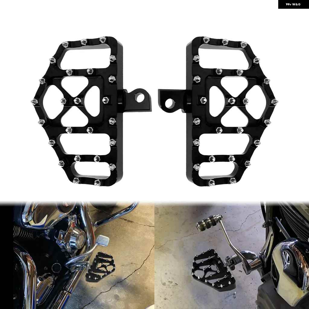 並行輸入品 オートバイ バイク フットペグ ドライバー用 ワイドフロアボード フットレスト ペダル ハーレー スポーツスター XL ツーリング エレクトラグの画像