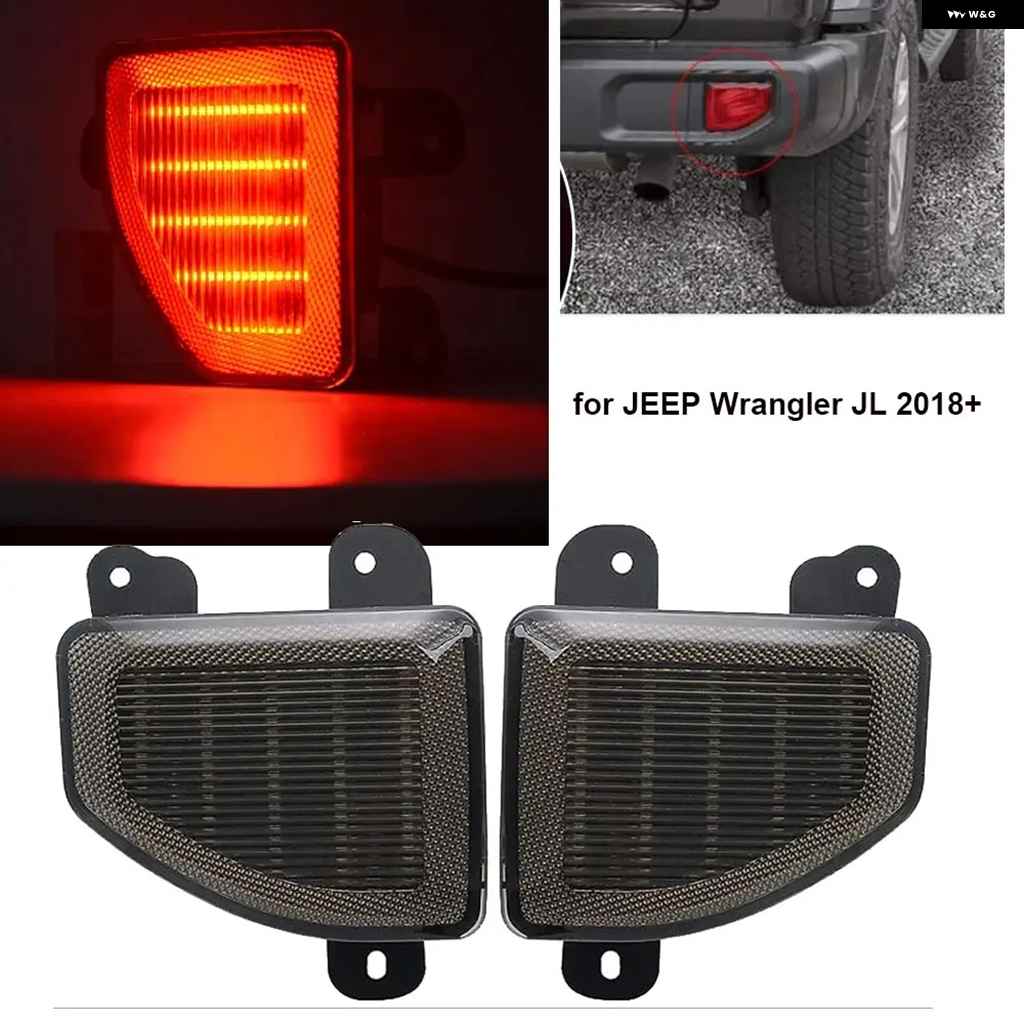 並行輸入品 ペア LED リア バンパー フォグ パーキング リバース ブレーキ ライト ランプ ラングラー JK JLの画像