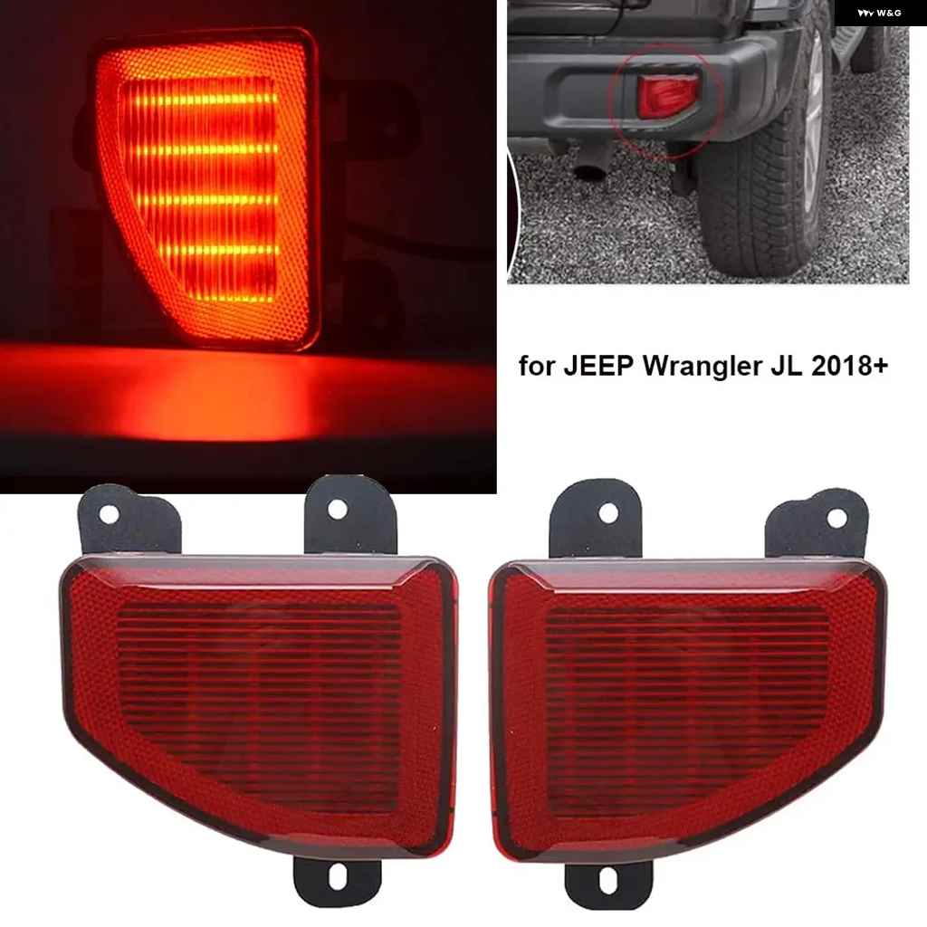 並行輸入品 ペア LED リア バンパー フォグ パーキング リバース ブレーキ ライト ランプ ラングラー JK JLの画像