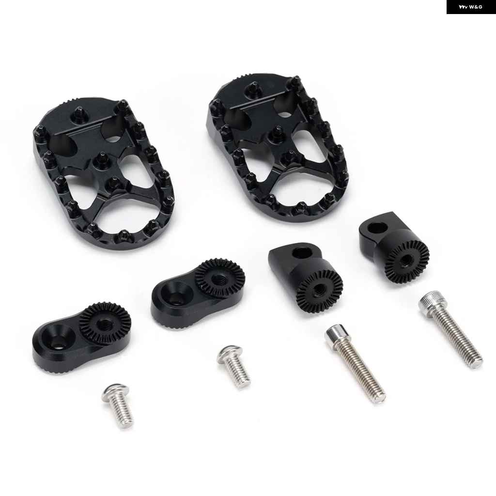並行輸入品 オフロードワイド フットペグ フットレスト 汎用 ダイナツーリング スポーツスター 883XL ソフテイル ストリートグライドの画像