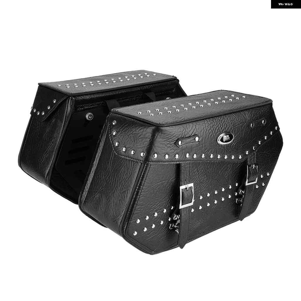 並行輸入品 オートバイ バイク サドルバッグ PUレザー クイックリリース ブラケット 付き 26L ツーリング用 キャリア バッグ サドルバッグ ソフテイル ダ