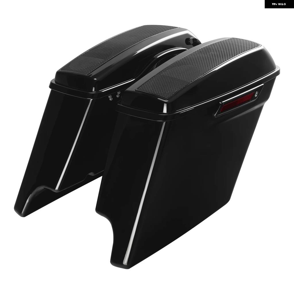 並行輸入品5インチ拡張ハード サドルバッグ 5インチX7インチ
