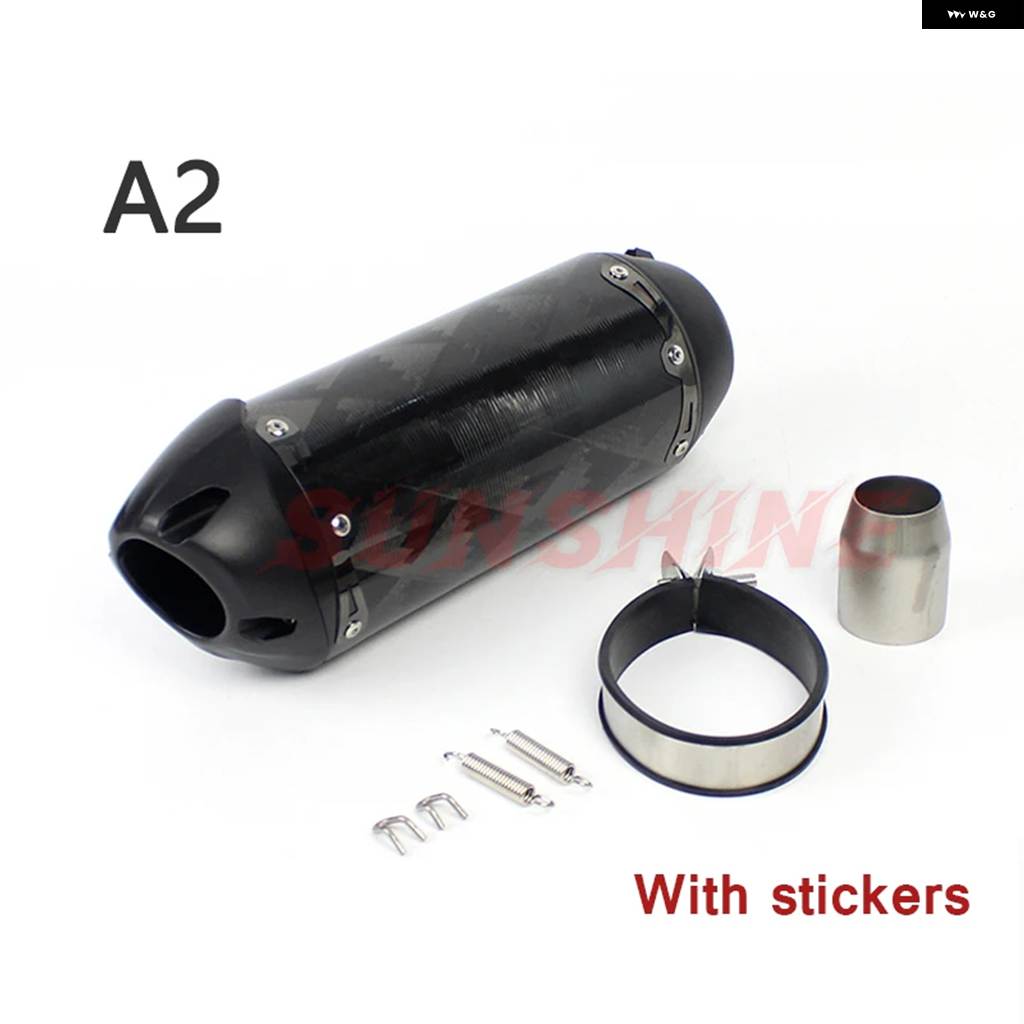 並行輸入品 51MM 汎用 オートバイ 排気レーシング パイプ マフラー モトクロス カーボン TWO BROTHER Z250 MT09 Z400 MT07 Z900