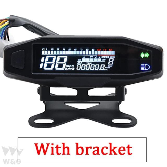 LCDバイク 二輪スピードメーター タコメーター デジタルスピードメーター スタンド付きキャブレター 配送｜ectmmstore｜03