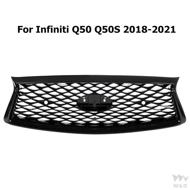 アウトラインカバー ボーダー オーバーレイ インフィニティティピローq50 q50s 2014-2021用 フロントバンパー フードグリル 高品質｜ectmmstore｜07