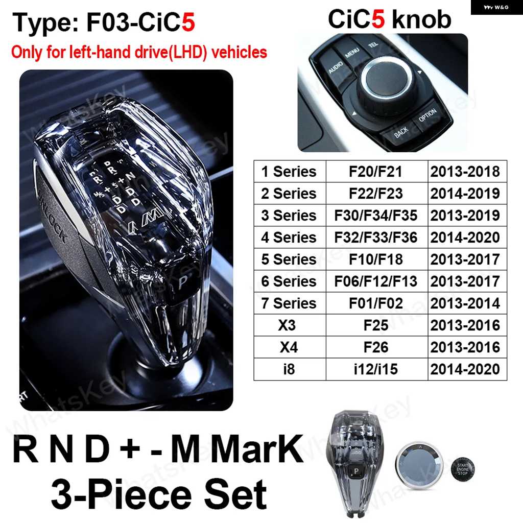  leftクリスタルシフトノブ　f30/f31/f32/f36 並行輸入品クリスタル ギア シフト ノブ BMW F30 F31 F32 F36 F01 I8