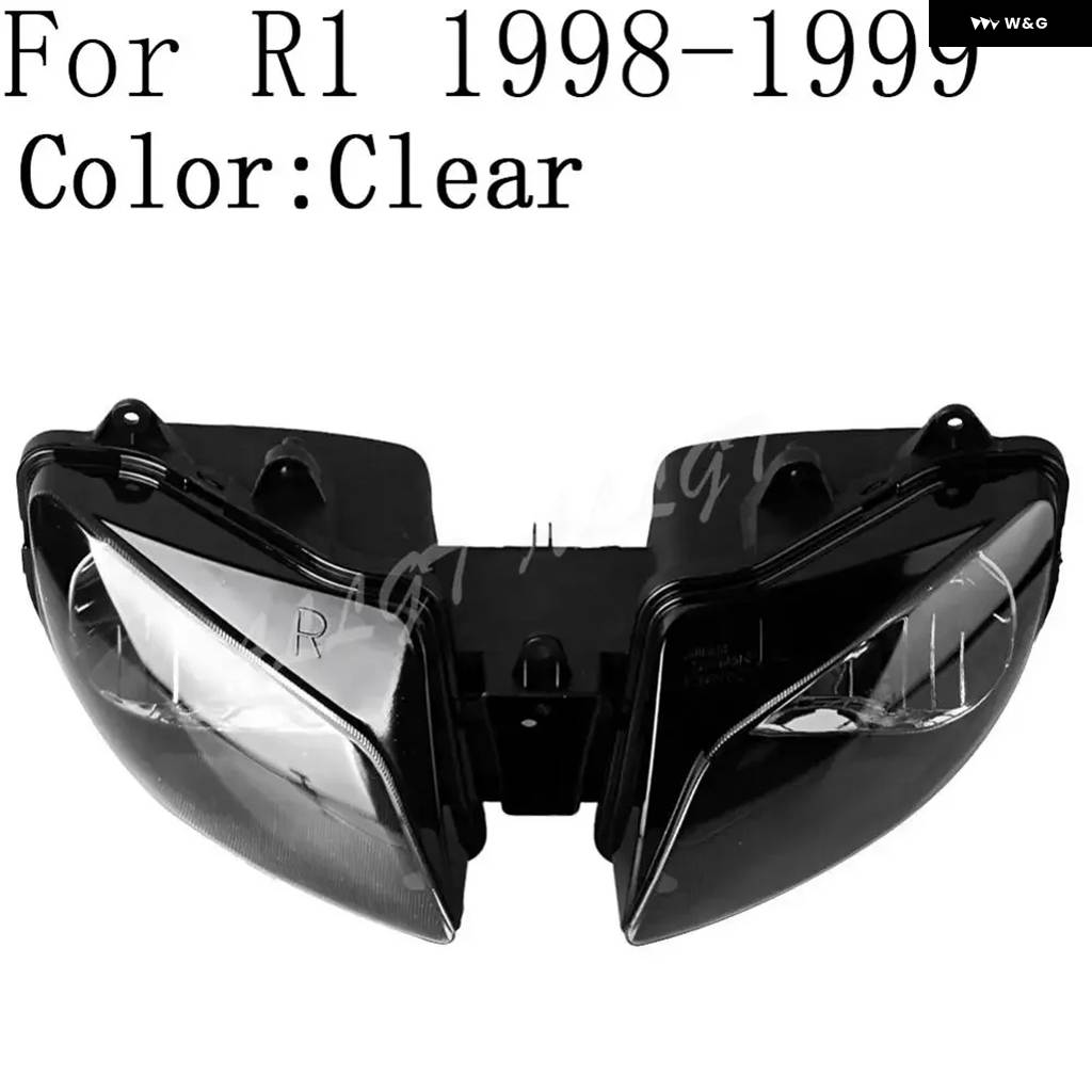 並行輸入品 ヤマハ R1 1998-2014 オートバイ フロント ヘッドランプ ヘッドライト アセンブリの画像