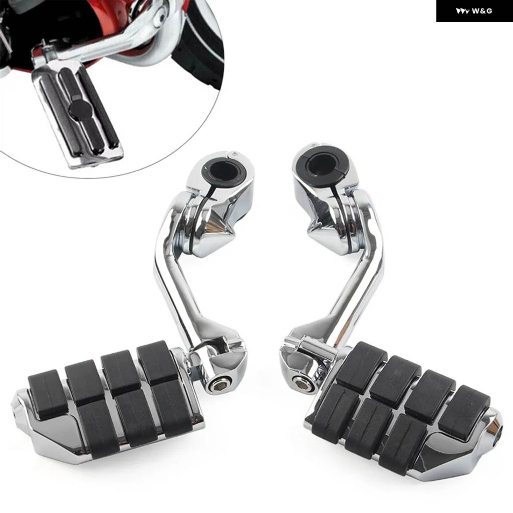 並行輸入品 1ペア オートバイ 1-1/4インチ エンジン ガード ロングアングル フットペグ マウント ハーレー ダビッドソン アイアン 1200 ダイナ_2