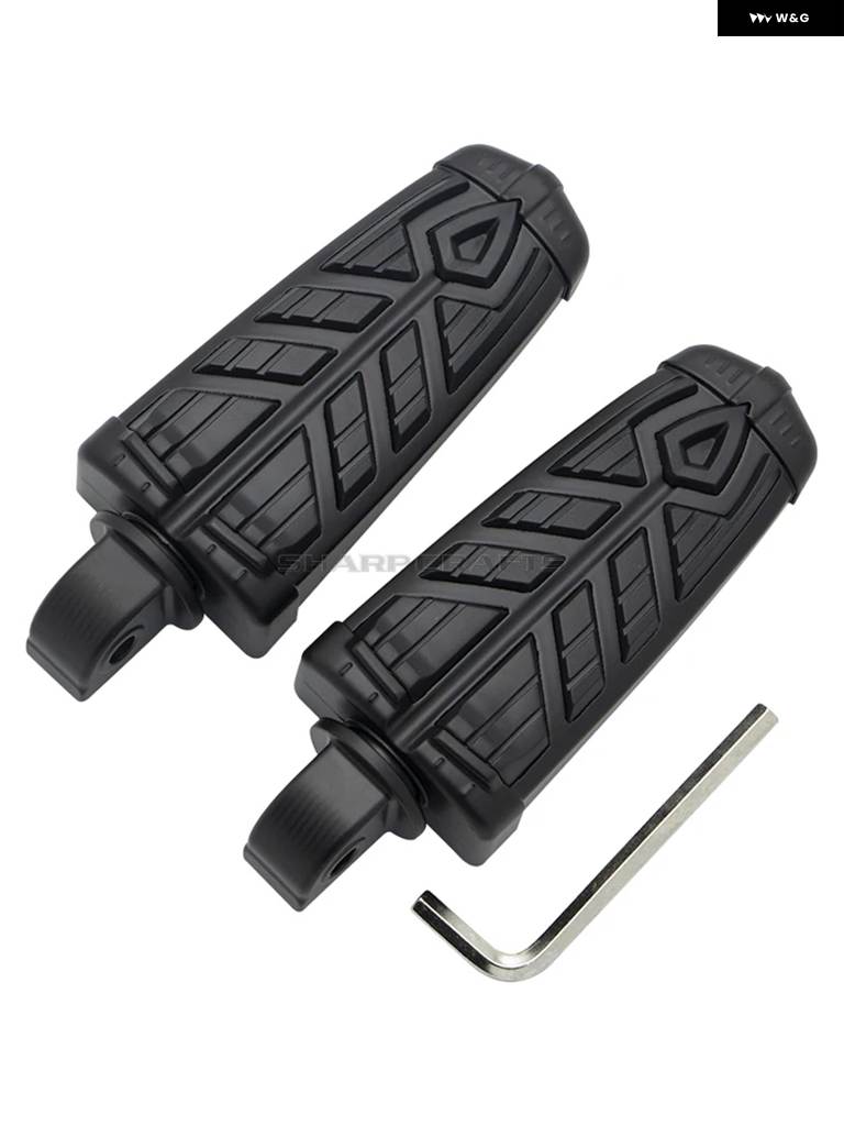 並行輸入品 オートバイ アクセサリー クローム/ブラック リア左右 フットレスト ペダル フットペグ アルミゴム スズキ GZ125HS GZ150-A/Eの画像