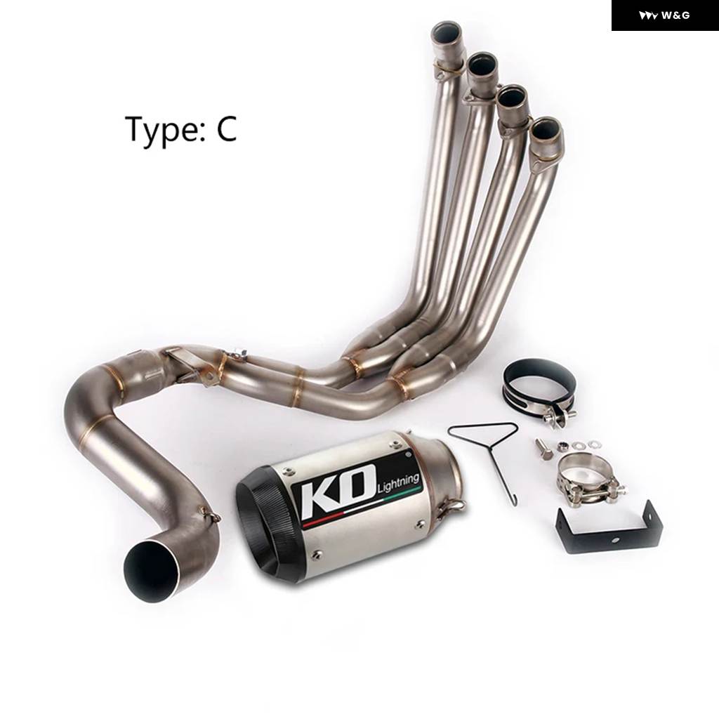 並行輸入品ホンダ CBR650R CBR650F CB650R CB650F 2014-2018 排気 システム オートバイ ヘッダー ミドル パイプ 51MM マフラー エスケープなし DBキラーの画像