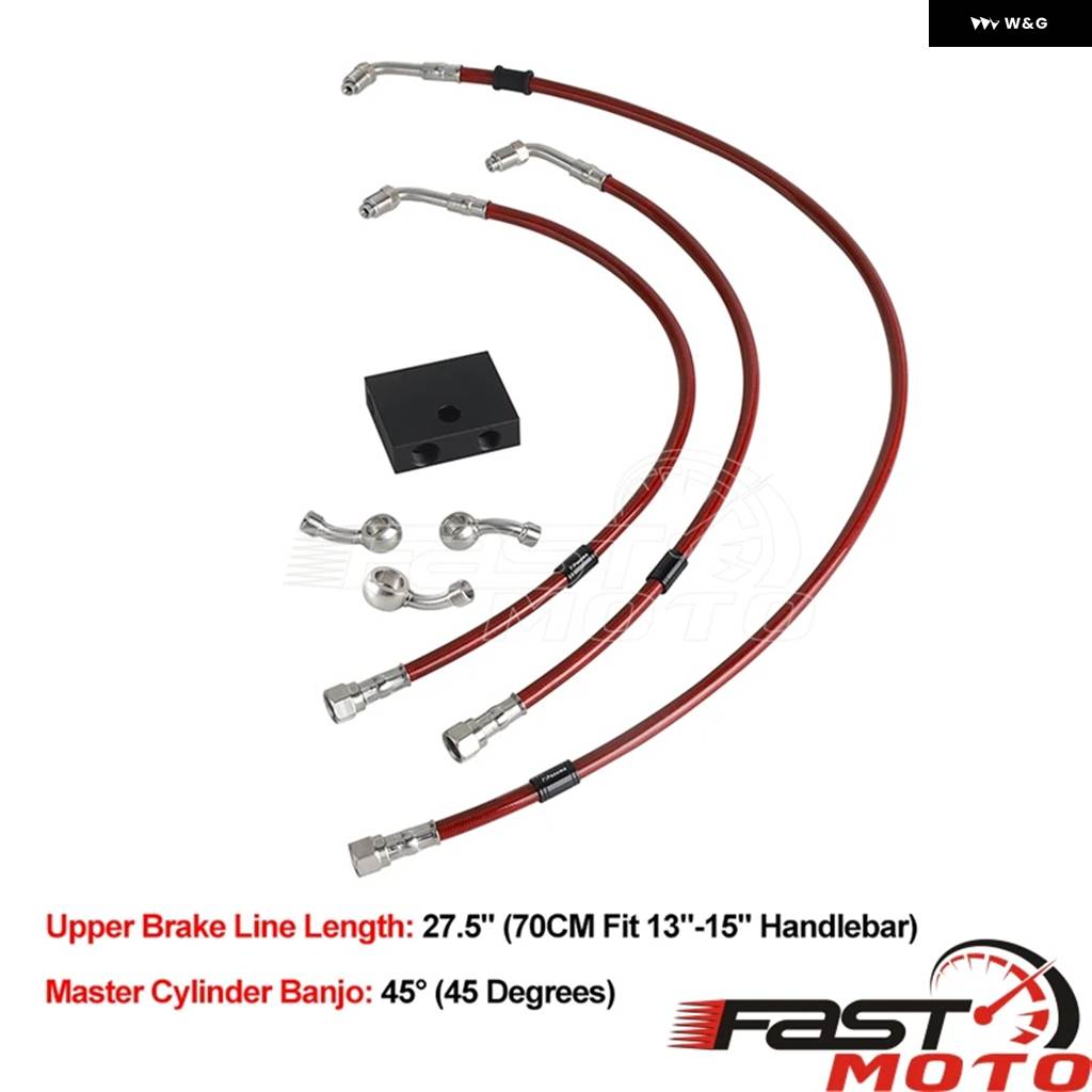 並行輸入品オートバイ ブレーキラインキット ABSマスター シリンダー 編組ライン アクセサリー HALREY DYNA FAT BOB FXDF 12-17 LOW RIDER FXDL 2014-17_7