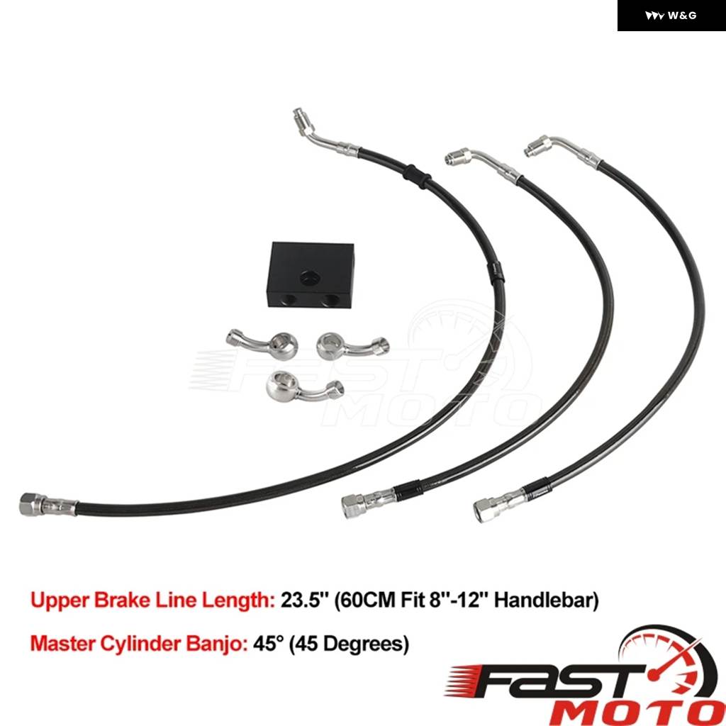 並行輸入品オートバイ ブレーキラインキット ABSマスター シリンダー 編組ライン アクセサリー HALREY DYNA FAT BOB FXDF 12-17 LOW RIDER FXDL 2014-17_8