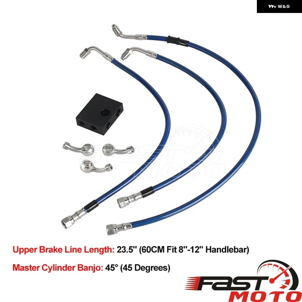 並行輸入品オートバイ ブレーキラインキット ABSマスター シリンダー 編組ライン アクセサリー HALREY DYNA FAT BOB FXDF 12-17 LOW RIDER FXDL 2014-17_9