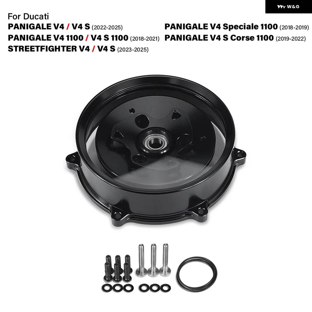 並行輸入品ドゥカティ PANIGALE V4 V4S 2022-2025 V4 1100 2018-2021 STREETFIGHTER V4 2023-2025 バイク エンジン クリアクラッチカバー プロテクターの画像