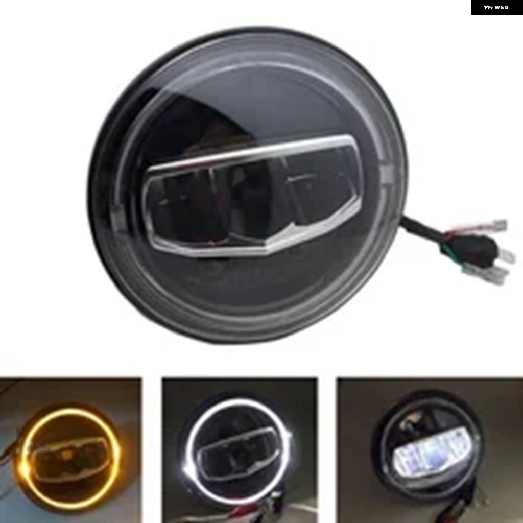 並行輸入品7インチ LED ヘッドライト ハイ/ロービーム 50W 30W ハローリング アンバー エンジェルアイ NIVA オートバイ バイク LADA オフロード 4X4 UAZ