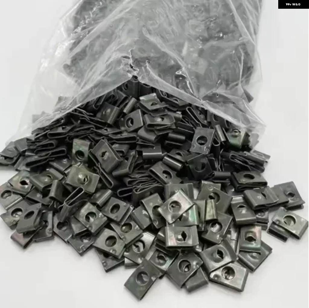 並行輸入品M5 M6 車用 金属 ネジクリップ ミックスセット U型ファスナークリップ ネジ付き 防錆 フェンダー バンパー バックル アイアン板ネジ_2
