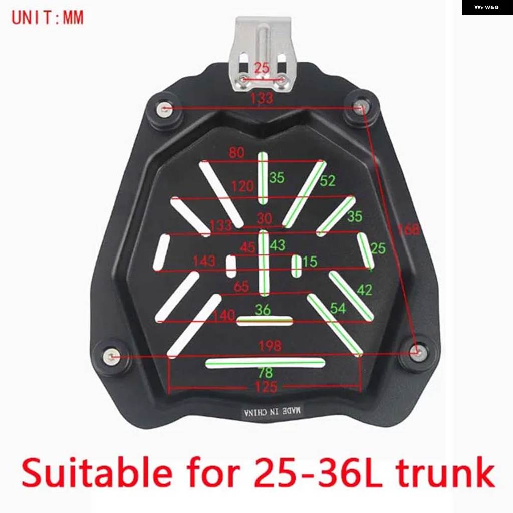 並行輸入品45L/55L/65L/80L/100L オートバイ トップリアラゲッジ ボックス ブラケット プレート トランク ブーツ クイックリリースベースプレート シェの画像