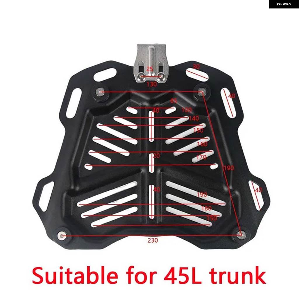 並行輸入品45L/55L/65L/80L/100L オートバイ トップリアラゲッジ ボックス ブラケット プレート トランク ブーツ クイックリリースベースプレート シェの画像