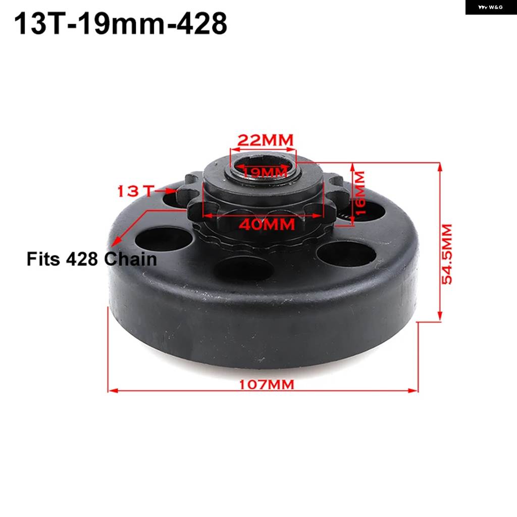 並行輸入品13Tトゥース遠心自動クラッチ3/4インチ20MM 25.4MM 428 チェーン GO FUNトロリーミニ バイク ATVカートクラッチドライブ スプロケット_2