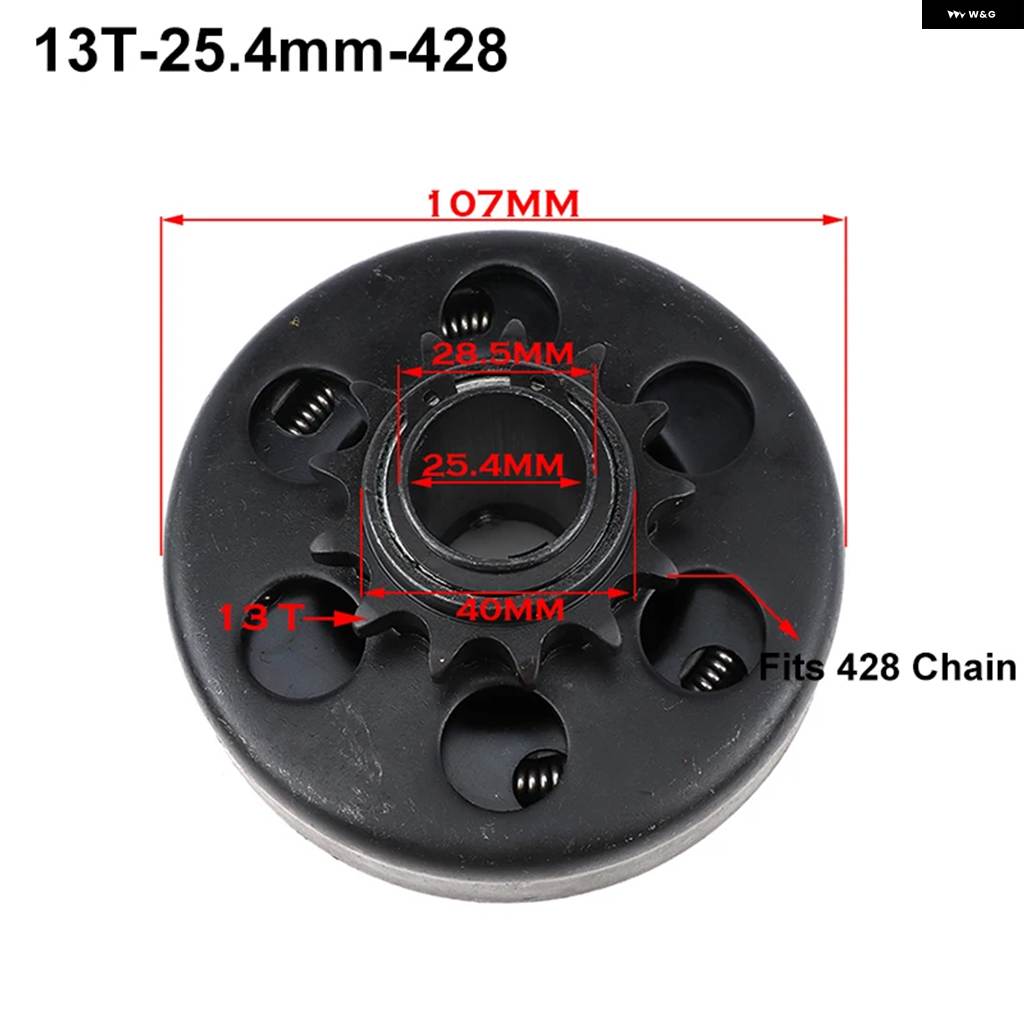 並行輸入品13Tトゥース遠心自動クラッチ3/4インチ20MM 25.4MM 428 チェーン GO FUNトロリーミニ バイク ATVカートクラッチドライブ スプロケット_3