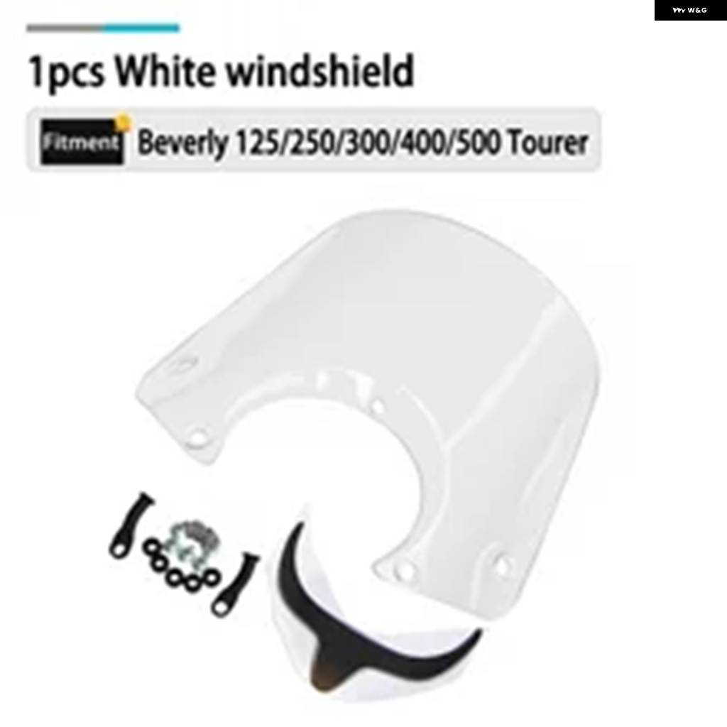 並行輸入品バイク ホワイト グレー ウィンドシールド BEVERLY500400TOURER BEVERLY125 250 300 400 TOURER ウィンドスクリーンの画像