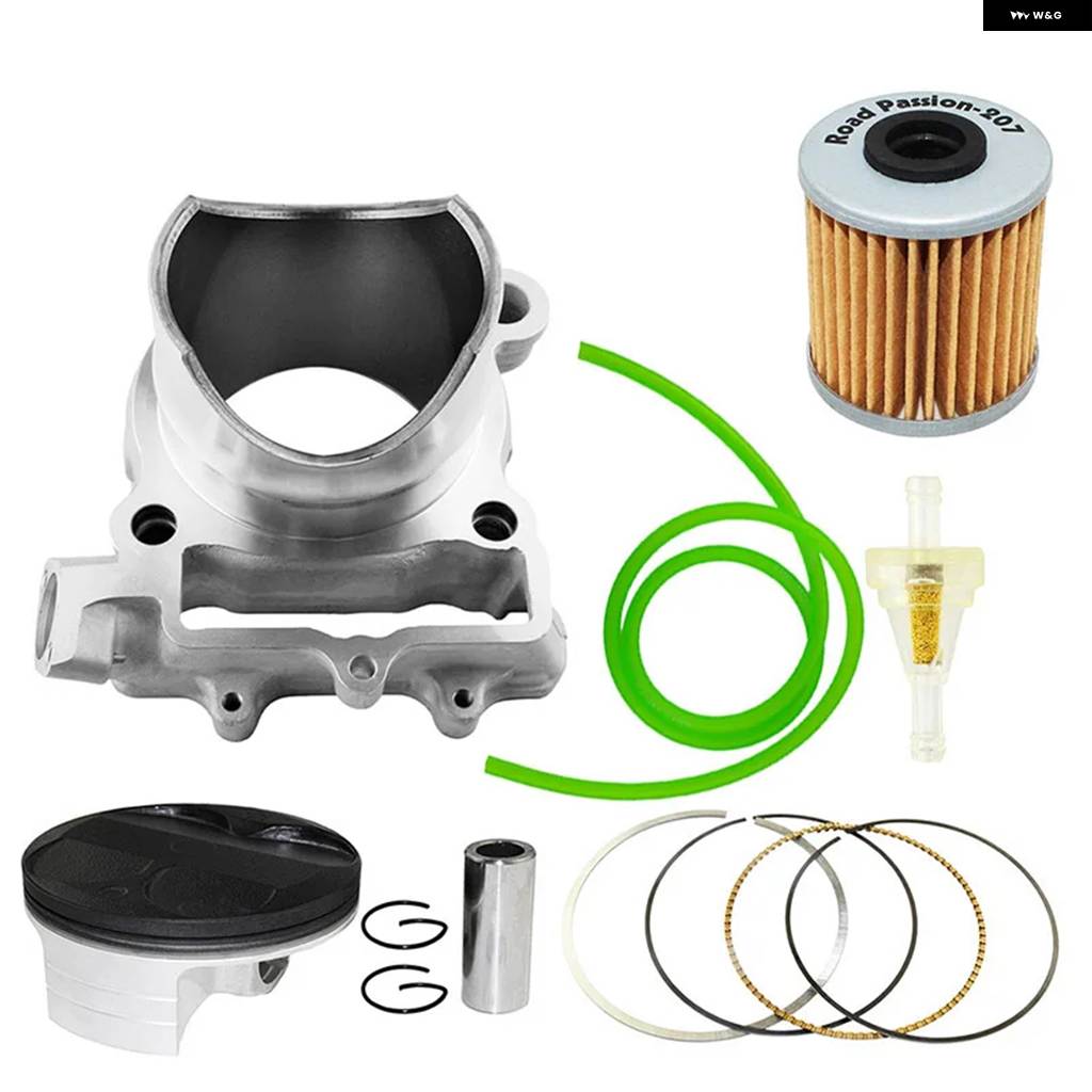 並行輸入品 オートバイ 部品 シリンダー + ピストン + リング オイル フィルター チューブ キット シリンダー 径 77MM KAWASAKIの画像