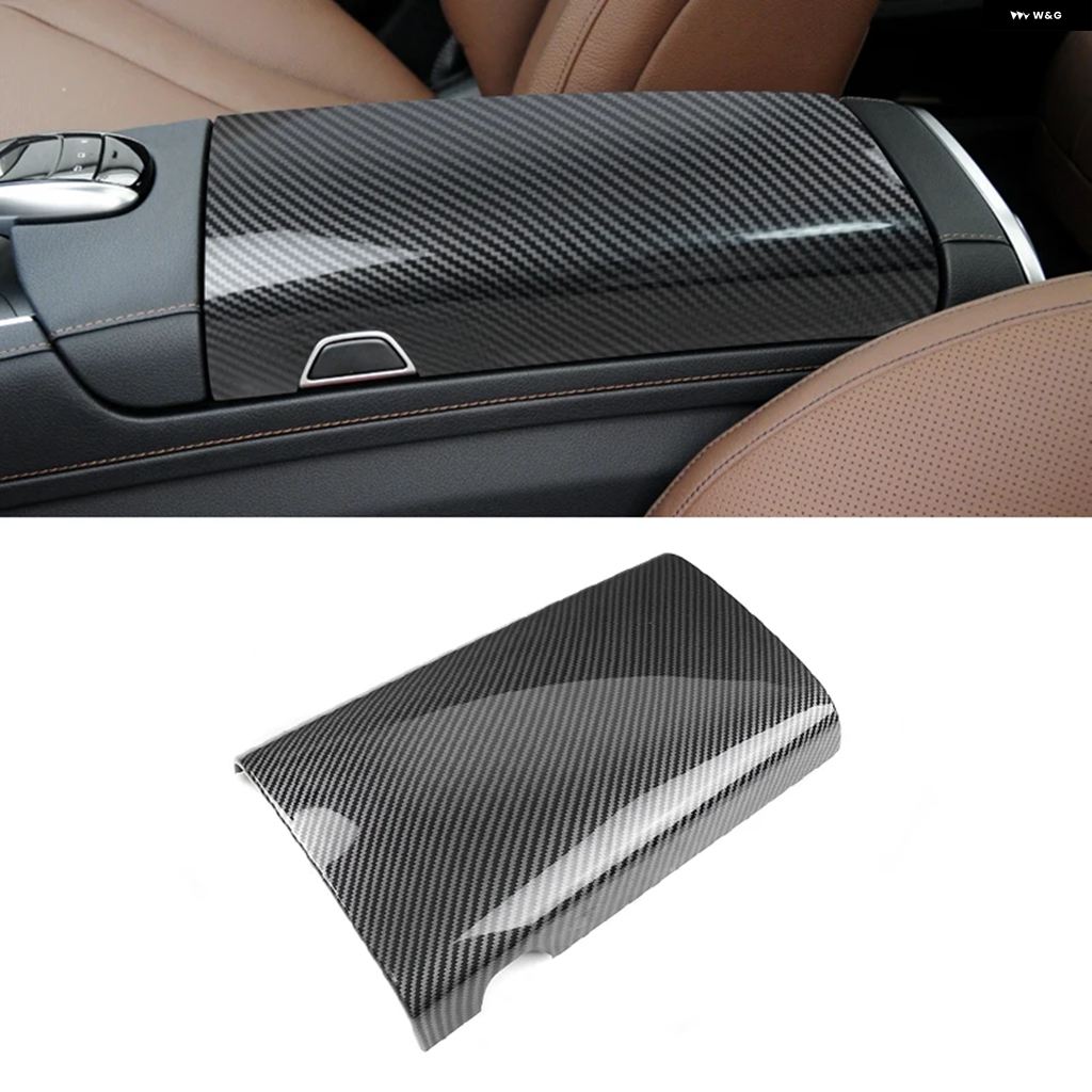 並行輸入品 メルセデス ベンツ W222 S クラス 2014-2019用 ABS カーボン インテリア センター コンソール アームレスト ボックス カバー トリム | ブランド登録なし | 01