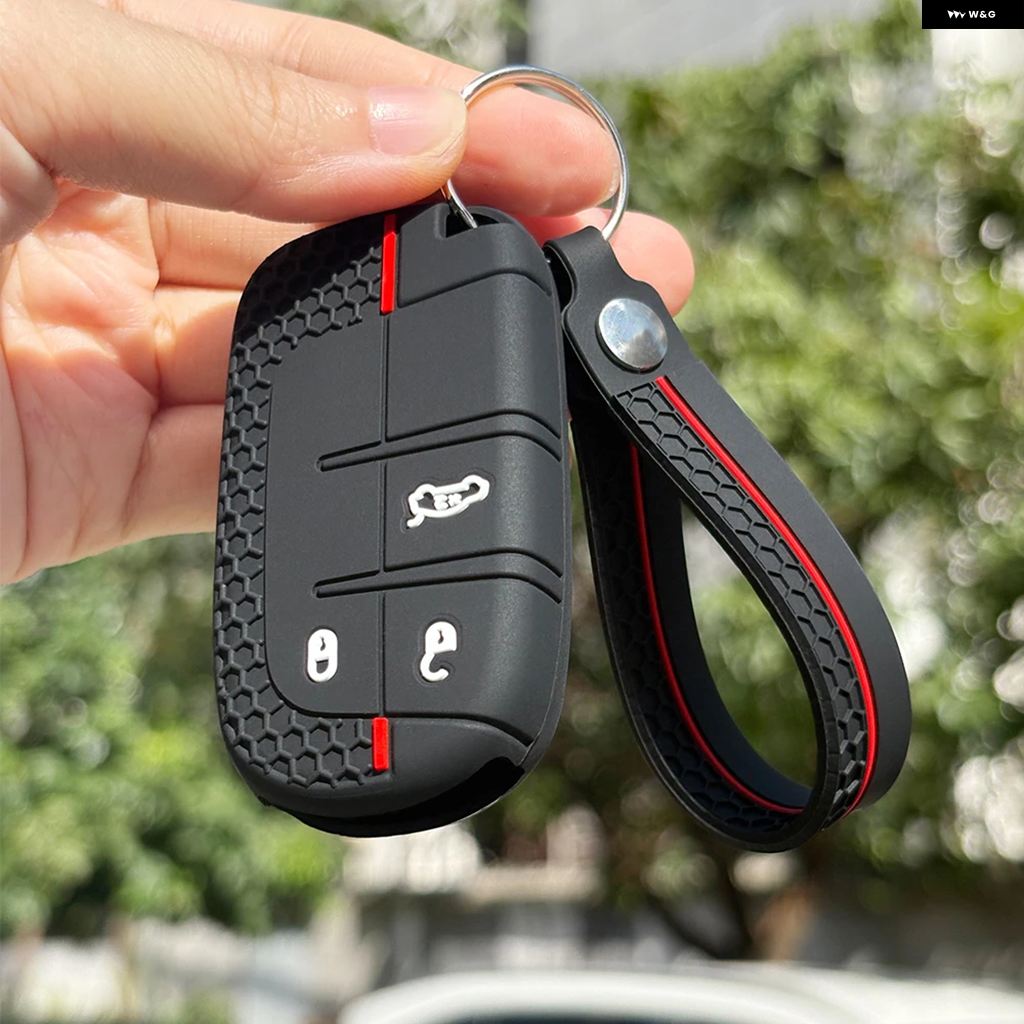 並行輸入品 ジープ ダッジ クライスラー チェロキー リミテッド グランドコンパス ジャーニー ヘルキャット 300C II キー ホルダー シリコンキー カバー | ブランド登録なし | 09