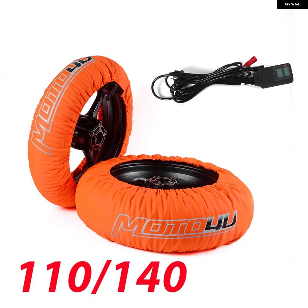 並行輸入品110/140 フロント リア CE デジタル オートバイ バイク レーシング タイヤウォーマー タイヤウォーマー オートバイ バイク ホイールヒーター_2