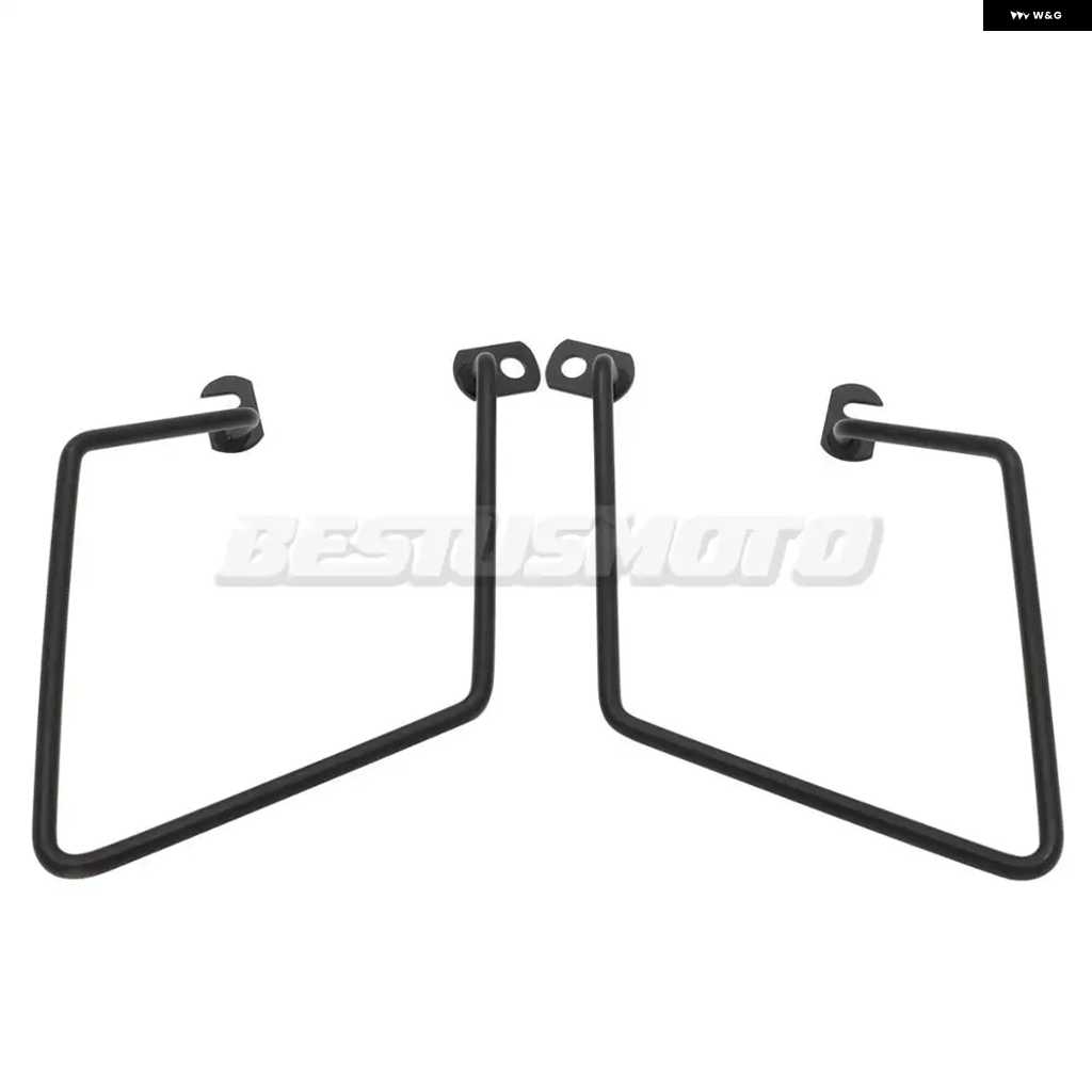 【並行輸入品】W400 W650 W800 オートバイ バイク ソリッド サドルバッグ サポート ブラケット サイド マウント トランク バッグ ホルダー カワサキ W 400 6 | ブランド登録なし | 02